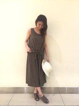 「アイテム（つなぎ/オールインワン、その他）」を使った、しおさん（レディース・158cm）の夏コーディネート