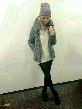 「VENCEEXCHANGE（ヴァンスエクスチェンジ）のアイテム（その他アウター）」を使った、Yukiさん（レディース・168cm）の冬コーディネート