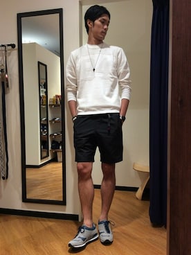 「膝上ショーツ」｜TAKEKAWAさん（メンズ・187cm）の夏コーディネート