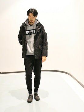 「The DUFFER of ST.GEORGE（ザダファーオブセントジョージ）のアイテム（ナイロンジャケット）」を使った、TAKEKAWAさん（メンズ・187cm）の秋コーディネート