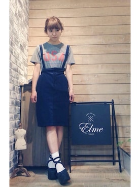「USA」｜「アイテム（その他シューズ）」を使った、島村麻奈美さん（レディース・157cm）の夏コーディネート