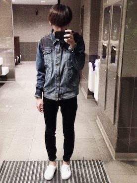 「TOPMAN（トップマン）のアイテム（テーラードジャケット）」を使った、Mazdabeh666さん（メンズ・244cm）の秋コーディネート