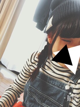 「Honeys（ハニーズ）のアイテム（ニットキャップ/ビーニー）」を使った、ﾓｴさん（レディース・150cm）の冬コーディネート