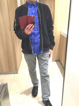 「HERE'S（HERE'S）のアイテム（トップス）」を使った、takuさん（メンズ・156cm）の冬コーディネート