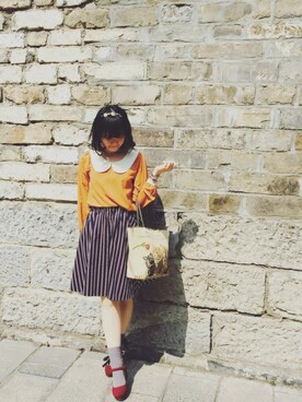 「MERCURYDUO（マーキュリーデュオ）のアイテム（ヘアアクセサリー）」を使った、電撃あかねさん（レディース・164cm）の夏コーディネート