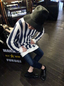 「PHENOMENON（フェノメノン）のアイテム（スウェット）」を使った、ゆぅたんたんさん（メンズ・173cm）の春コーディネート