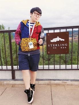 「A BATHING APE（アベイシングエイプ）のアイテム（その他アウター）」を使った、Paulina Huangさん（レディース・155cm）の冬コーディネート