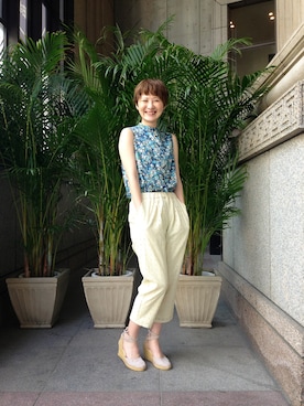 「haco!（ハコ）のアイテム（チュニック）」を使った、haco-on-acoさん（レディース・162cm）の夏コーディネート