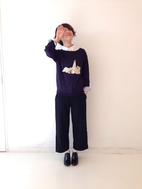 「nusy（ヌージー）のアイテム」を使った、haco-on-acoさん（レディース・163cm）の秋コーディネート