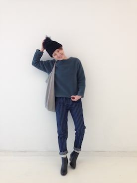「nusy（ヌージー）のアイテム」を使った、haco-on-acoさん（レディース・164cm）の冬コーディネート