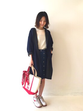 「haco!（ハコ）のアイテム（その他アウター）」を使った、haco-on-acoさん（レディース・165cm）の春コーディネート