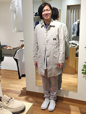 「ナチュラル」｜「アイテム（その他アウター）」を使った、みつくんさん（メンズ・170cm）の冬コーディネート