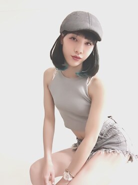「NET（ネット）のアイテム（帽子）」を使った、（Zoe）卓琳さん（キッズ・162cm）の春コーディネート