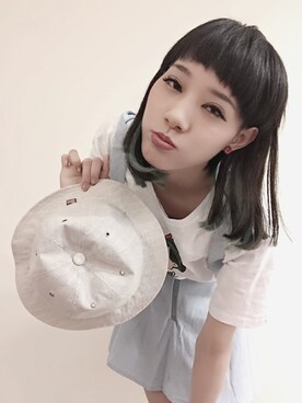 「NET（ネット）のアイテム（帽子）」を使った、（Zoe）卓琳さん（キッズ・162cm）の春コーディネート