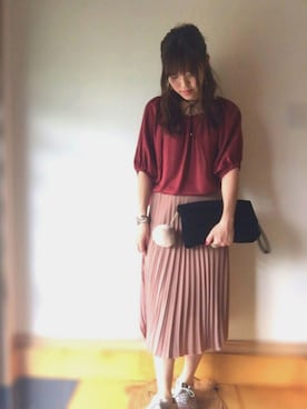 「アイテム（チョーカー）」を使った、ゆかさん（レディース・164cm）の秋コーディネート