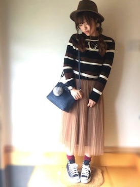 「spice edition（スパイスエディション）のアイテム」を使った、ゆかさん（レディース・164cm）の秋コーディネート