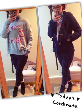 「Lee（リー）のアイテム（シャツ/ブラウス）」を使った、RICAさん（レディース・163cm）の秋コーディネート