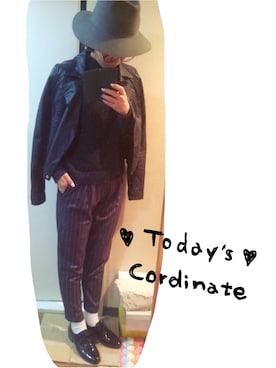 「Rodeo Crowns（ロデオクラウンズ）のアイテム（ライダースジャケット）」を使った、RICAさん（レディース・163cm）の冬コーディネート