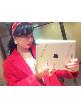 「red」｜「アイテム（チェスターコート）」を使った、mxxyuko_23さん（レディース・152cm）の冬コーディネート