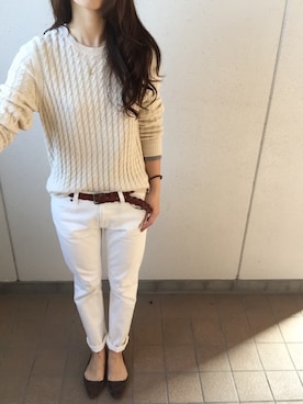 「JOSEPH ABBOUD（ジョセフアブード）のアイテム」を使った、MITSUMIさん（レディース・160cm）の秋コーディネート
