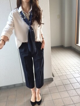 「JOSEPH ABBOUD（ジョセフアブード）のアイテム」を使った、MITSUMIさん（レディース・160cm）の秋コーディネート