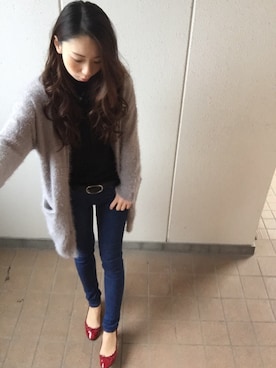 「BEAUTY&YOUTH UNITED ARROWS（ビューティーアンドユースユナイテッドアローズ）のBY∵ フラップメタル2WAYトート3 ◆（トートバッグ）」を使った、MITSUMIさん（レディース・160cm）の秋コーディネート