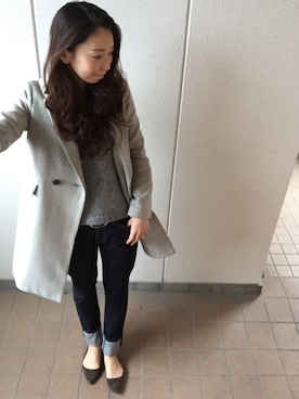 「BEAUTY&YOUTH UNITED ARROWS（ビューティーアンドユースユナイテッドアローズ）のBY∵ フラップメタル2WAYトート3 ◆（トートバッグ）」を使った、MITSUMIさん（レディース・160cm）の秋コーディネート