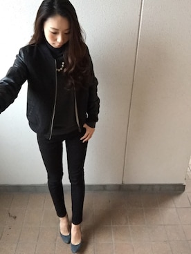 「アイテム（パンプス、ブルー系）」を使った、MITSUMIさん（レディース・160cm）の冬コーディネート