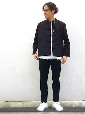 「DISCOVERED（ディスカバード）のアイテム（その他アウター）」を使った、Hirotaka Tanakaさん（メンズ・175cm）の夏コーディネート