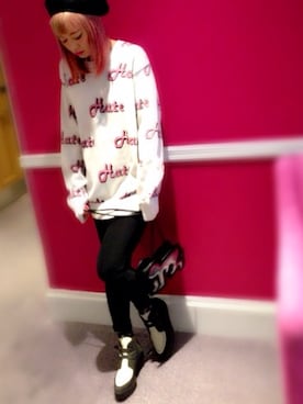 「リルリリー」｜「アイテム（ブーティ）」を使った、濱内奈々子 さん（レディース・164cm）の冬コーディネート