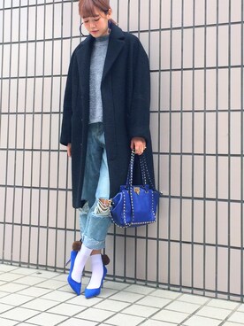 「G.V.G.V.（ジーヴィージーヴィー）のアイテム（その他アウター）」を使った、濱内奈々子 さん（レディース・164cm）の冬コーディネート
