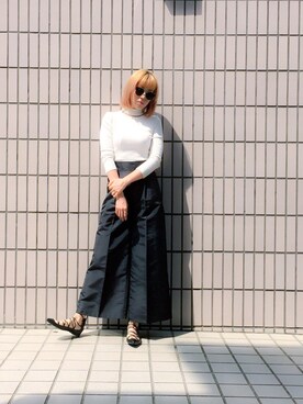 「Cry.」｜「アイテム（パンツ）」を使った、濱内奈々子 さん（レディース・164cm）の春コーディネート