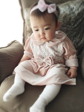 「おめかしコーデ」｜manaさん（キッズ・70cm）の春コーディネート