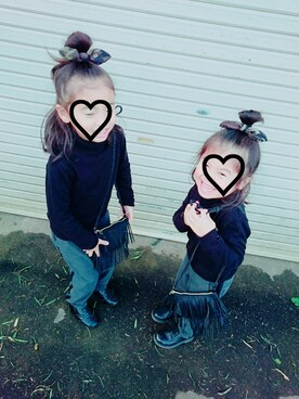 「5歳」｜「アイテム（スラックス）」を使った、miiiiioさん（キッズ・120cm）の冬コーディネート