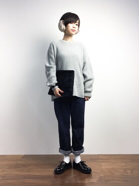 「YEVS（イーブス）のアイテム」を使った、yukiさん（レディース・152cm）の冬コーディネート