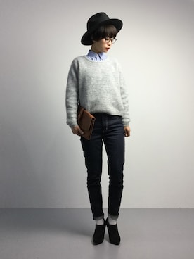 「ILIMA（イリマ）のアイテム（ブーティ）」を使った、yukiさん（レディース・152cm）の冬コーディネート