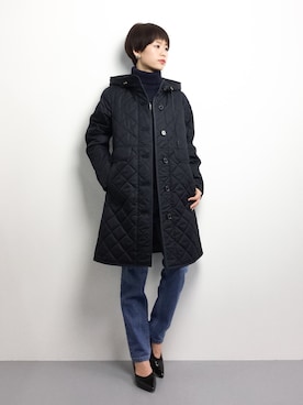 「MACKINTOSH PHILOSOPHY（ﾏｯｷﾝﾄｯｼｭ ﾌｨﾛｿﾌｨｰ）のアイテム（ジャケット/アウター）」を使った、yukiさん（レディース・152cm）の冬コーディネート