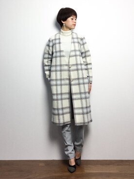 「Khaju（カージュ）のアイテム（その他アウター）」を使った、yukiさん（レディース・152cm）の冬コーディネート