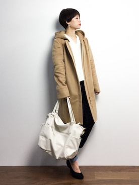 「Khaju（カージュ）のアイテム（その他アウター）」を使った、yukiさん（レディース・152cm）の冬コーディネート