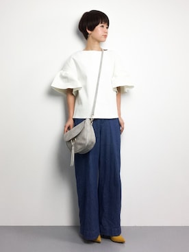 「フレアスリーブ」｜yukiさん（レディース・152cm）の冬コーディネート