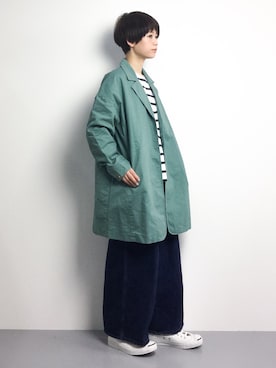 「PAR ICI（パーリッシィ）のアイテム（チェスターコート）」を使った、yukiさん（レディース・152cm）の冬コーディネート