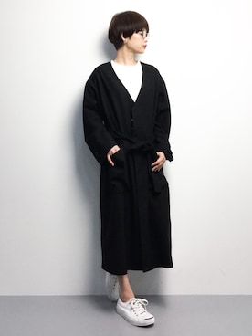 「HARE（ハレ）のアイテム（その他アウター）」を使った、yukiさん（レディース・152cm）の冬コーディネート