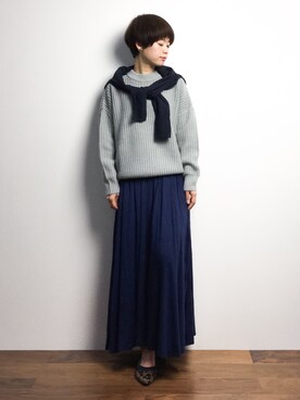 「Factor=（ファクターイコール）のアイテム（スカート）」を使った、yukiさん（レディース・152cm）の冬コーディネート