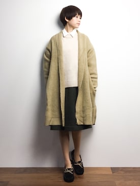 「Bou Jeloud（ブージュルード）のアイテム（その他アウター）」を使った、yukiさん（レディース・152cm）の冬コーディネート