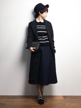 「チェスター」｜「アイテム（モカシン/デッキシューズ）」を使った、yukiさん（レディース・152cm）の冬コーディネート