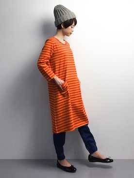 「Lee（リー）のアイテム（その他パンツ）」を使った、yukiさん（レディース・152cm）の冬コーディネート