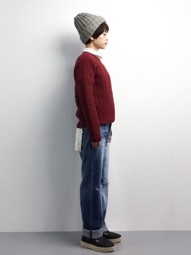 「delave（デラヴェ）のアイテム」を使った、yukiさん（レディース・152cm）の冬コーディネート