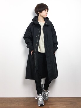 「JOURNAL STANDARD（ジャーナルスタンダード）のアイテム（モッズコート）」を使った、yukiさん（レディース・152cm）の冬コーディネート