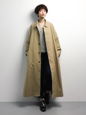 「春コート」｜yukiさん（レディース・152cm）の冬コーディネート