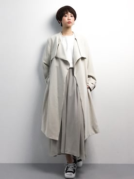 「春コート」｜yukiさん（レディース・152cm）の冬コーディネート